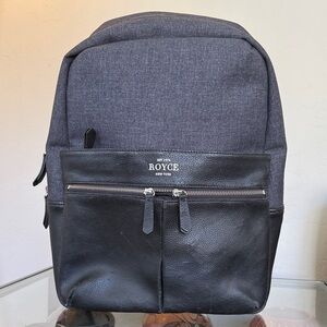 ROYCE New York Slate and Black Backpack